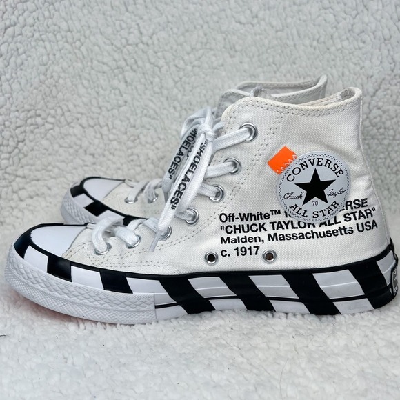 Off-White Shoes - OFF-WHITE x CONVERSE High Top Sneakers White Size 7.5